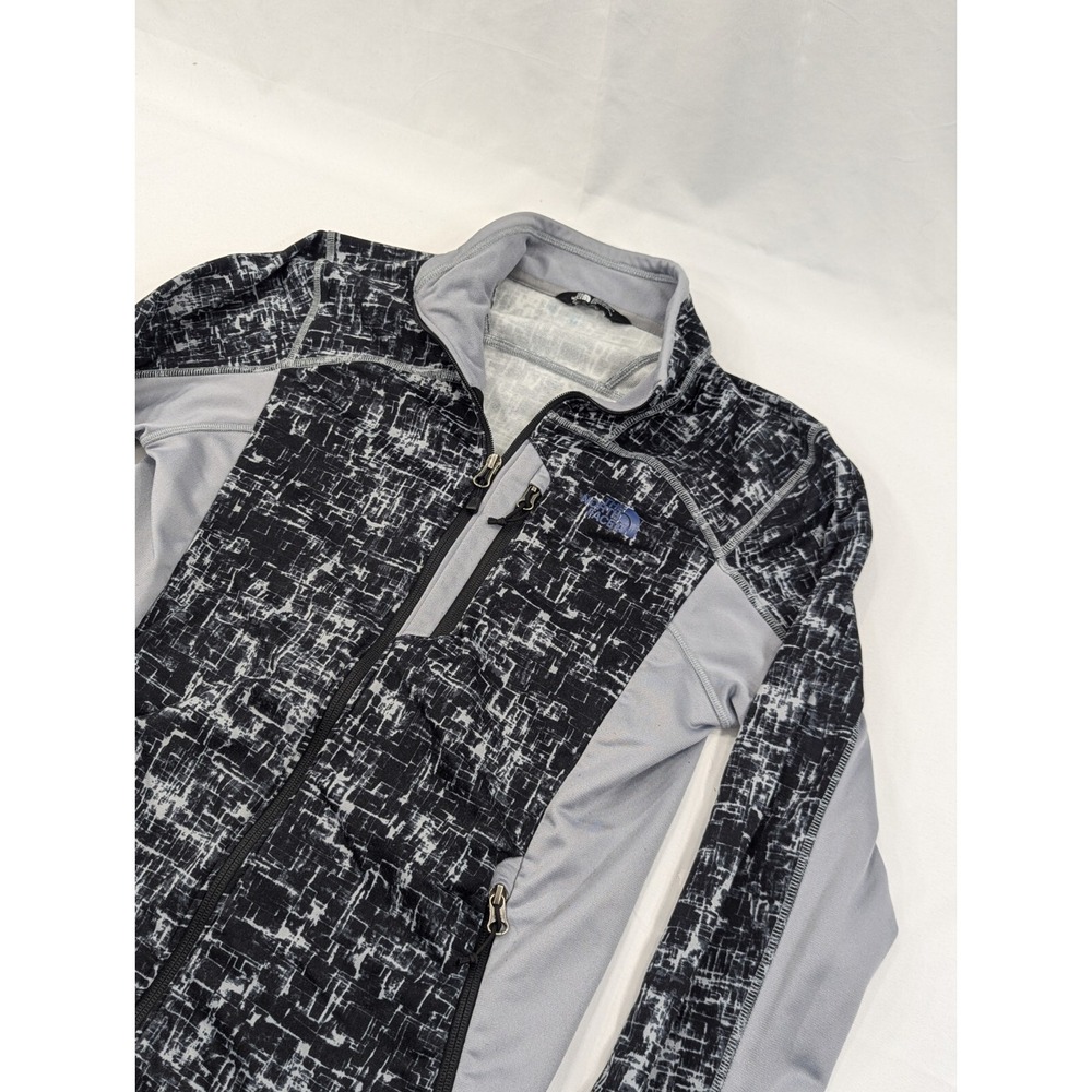 The North Face Mens Full Zip Fleece Jacket Size‎ Small Black/gray pattern